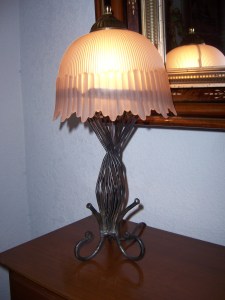 'Blue bell' 22in Forged steel, glass SOLD